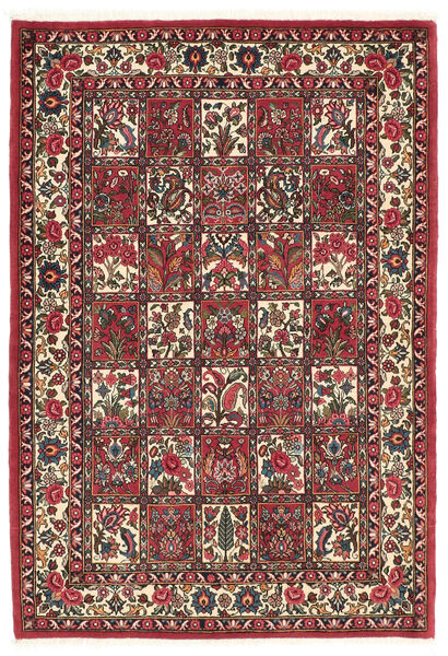 Tapete Persa Bakhtiari Fine 105X152 Vermelho Escuro/Preto (Lã, Pérsia/Irão)