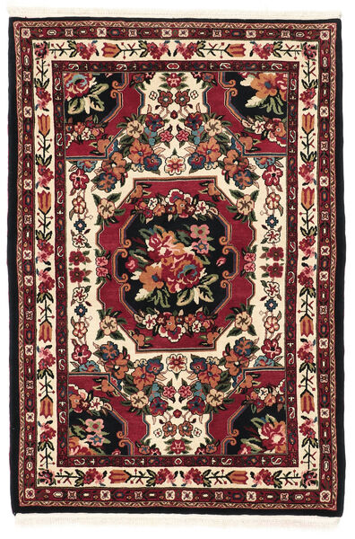 112X160 絨毯 オリエンタル バクティアリ Fine ブラック/ダークレッド (ウール, ペルシャ/イラン)