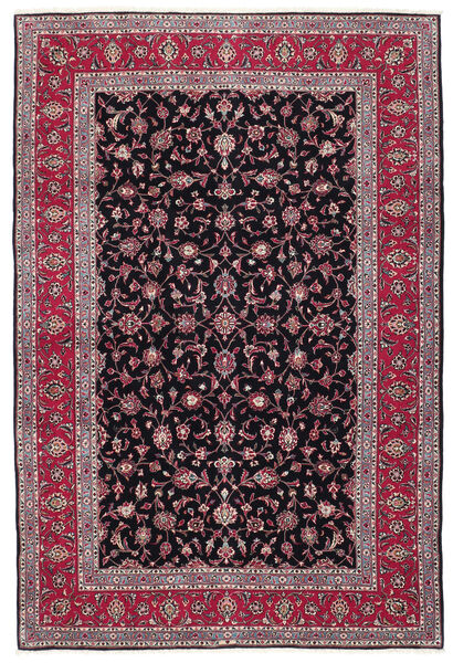  Keshan Rug 202X299 Persian Wool Dark Red/Black
