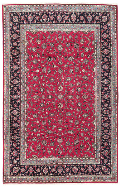 Keshan Fine Rug 202X310 Dark Red/Black Wool, Persia/Iran