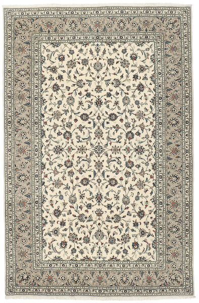  Orientalischer Keshan Teppich 203X312 Schwarz/Gelb Wolle, Persien/Iran