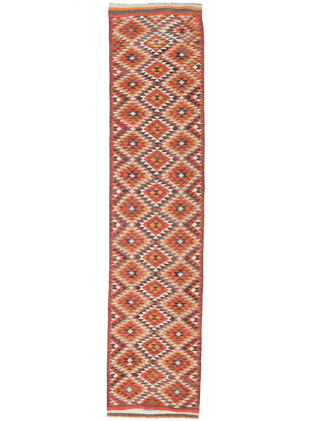 絨毯 オリエンタル キリム ヴィンテージ トルコ 82X350 廊下 カーペット 茶色/ダークレッド (ウール, トルコ)