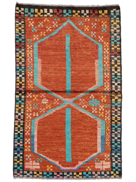 絨毯 Moroccan Berber - Afghanistan 90X146 ダークレッド/ブラック (ウール, アフガニスタン)