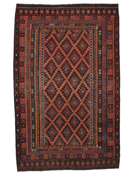 Kilim Maimane Rug 265X416 Black/Dark Red Large Wool, Afghanistan Carpetvista