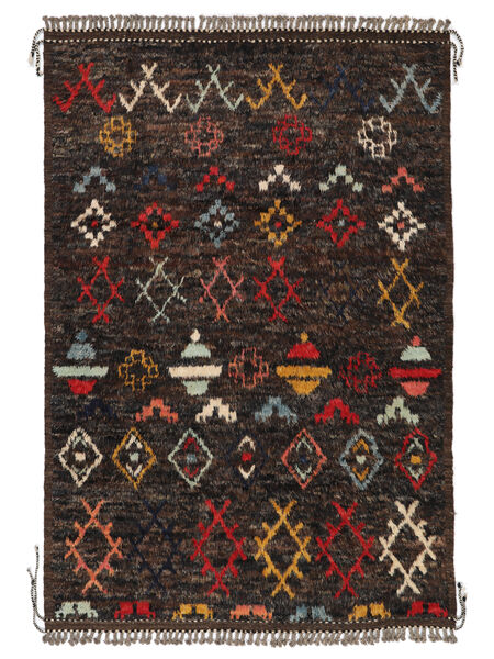 絨毯 Moroccan Berber - Afghanistan 209X304 ブラック/茶色 (ウール, アフガニスタン)