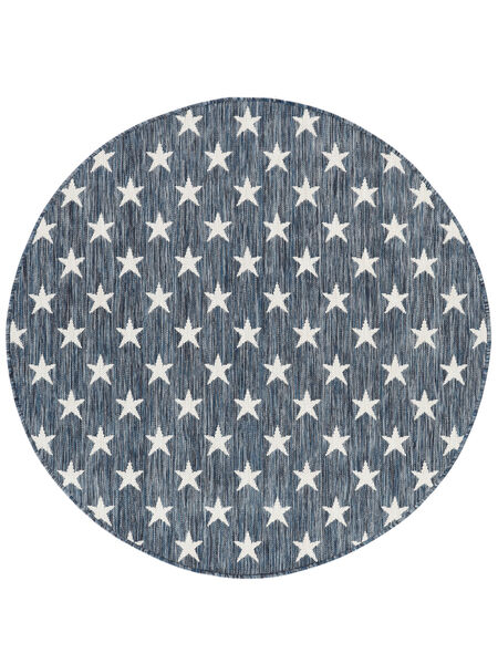  Indoor/Outdoor Rug Ø 150 Washable Small Starstruck - Blue