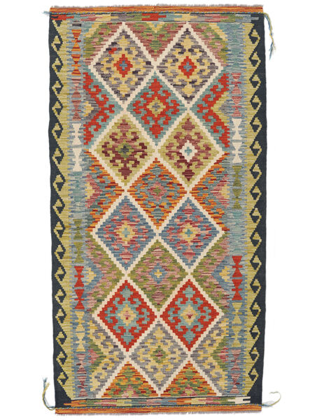  100X195 Pequeno Kilim Afegão Old Style Tapete Lã, Carpetvista