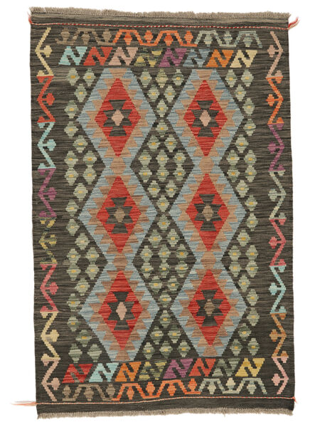  Kilim Afegão Old Style Tapete 103X157 Lã Preto/Castanho Pequeno Carpetvista