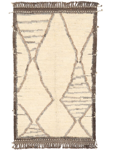 Berber Style Rug 122X206 Beige/Brown Wool, Afghanistan Carpetvista