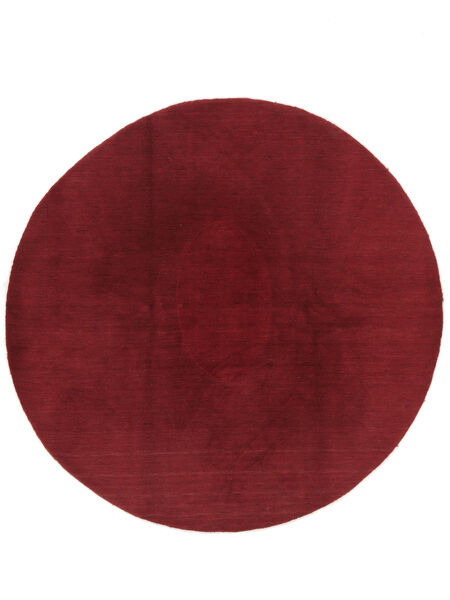  Handloom Rug Ø 200 Dark Red/Black Carpetvista