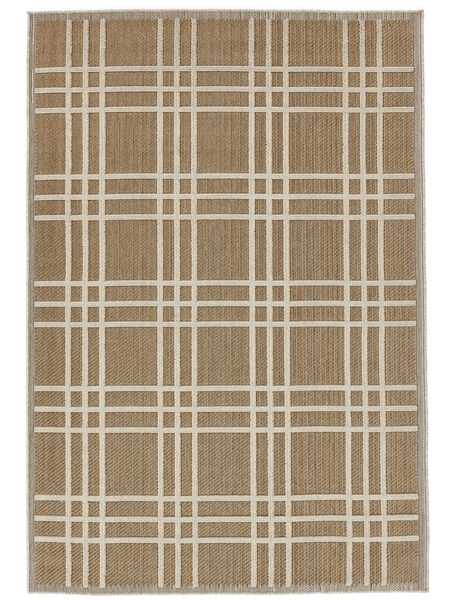 Rutan Indoor/Outdoor Rug Washable 160X230 Brown Checkered