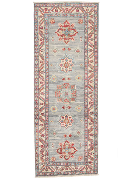 82X219 Kazak Fine Orientalisk Hallmatta Mörkgrå/Brun (Ull, Afghanistan) Carpetvista