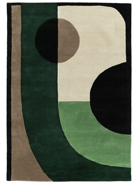 Greenery 250X350 Large Green/Brown Wool Rug