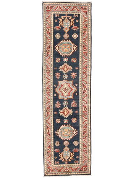  Orientalsk Kazak Fine Tæppe 82X295Løber Brun/Sort Uld, Afghanistan Carpetvista