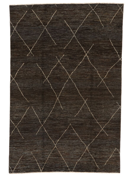 絨毯 Berber スタイル 198X300 ブラック (ウール, アフガニスタン)