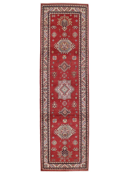 Alfombra Oriental Kazak Fine 86X258 De Pasillo Rojo Oscuro/Marrón (Lana, Afganistán)