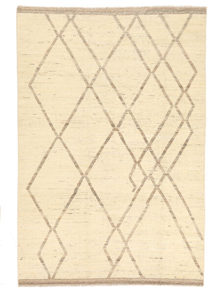 203X289 Berber Style Rug Modern Orange/Beige (Wool, Afghanistan) Carpetvista
