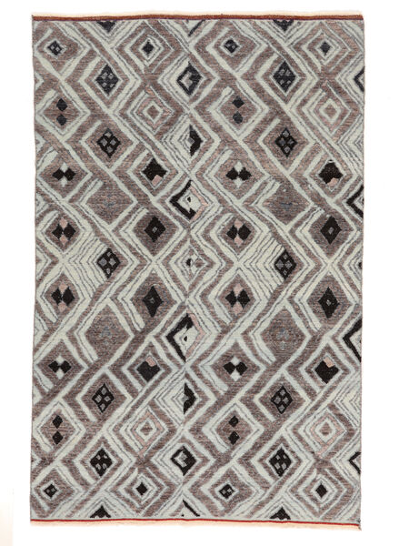  Berber Style Rug 200X307 Brown/Dark Grey Carpetvista