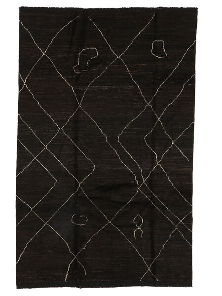  190X295 Berber Stil Teppich Schwarz Afghanistan Carpetvista