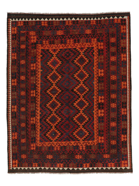 209X279 Kilim Maimane Rug Oriental Black/Dark Red (Wool, Afghanistan) Carpetvista