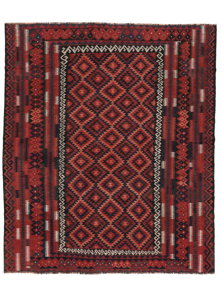 218X257 Dywan Orientalny Kilim Maimane Czarny/Ciemnoczerwony (Wełna, Afganistan) Carpetvista