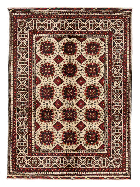141X190 Kunduz Teppich Orientalischer Schwarz/Braun (Wolle, Afghanistan) Carpetvista