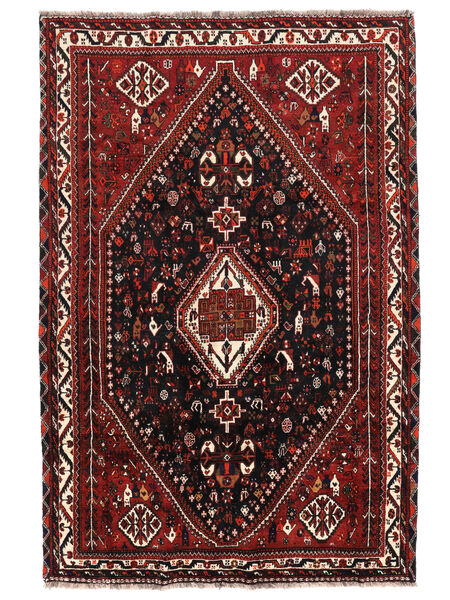  Persian Qashqai Fine Rug 180X268 Black/Dark Red Carpetvista