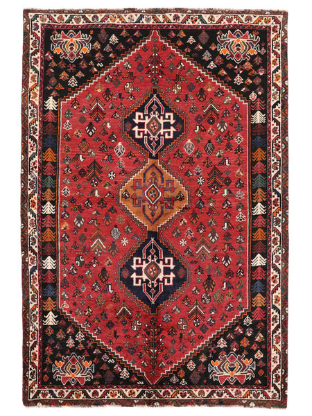 Tapis Persan Ghashghaï Fine 163X245 Rouge Foncé/Noir (Laine, Perse/Iran)
