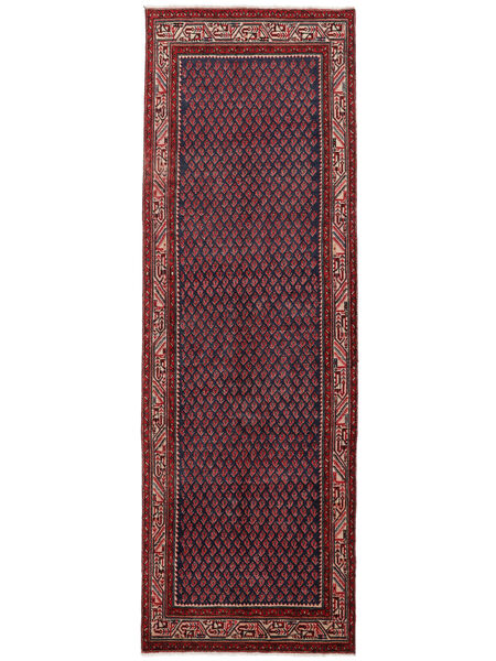 Alfombra Oriental Hamadan 106X319 De Pasillo Negro/Rojo Oscuro (Lana, Persia/Irán)