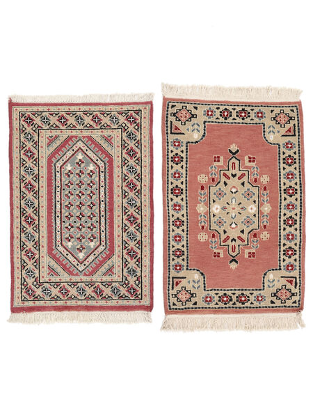 61X94 絨毯 オリエンタル パキスタン ブハラ 2Ply 茶色/ベージュ (ウール, パキスタン) Carpetvista