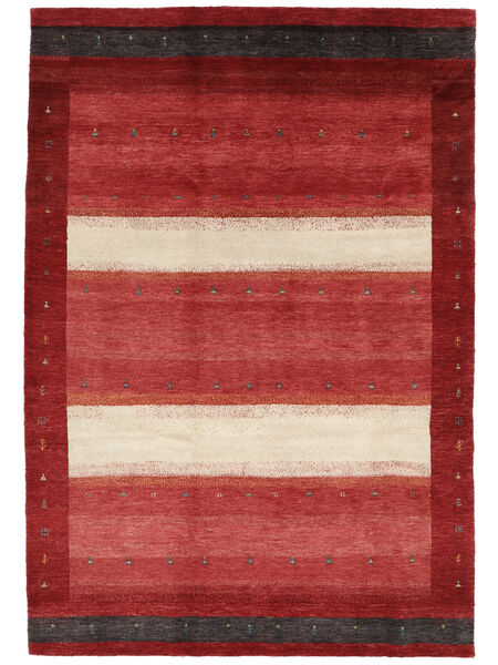 171X247 Tapete Gabbeh Loribaft Moderno Vermelho Escuro/Bege (Lã, Índia) Carpetvista