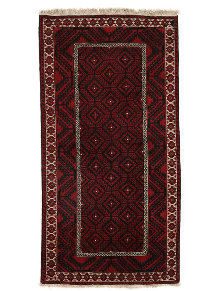 Alfombra Oriental Belouch 110X210 Negro/Rojo Oscuro (Lana, Persia/Irán)
