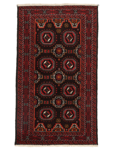  98X168 Beluch Teppe Svart/Mørk Rød Persia/Iran Carpetvista