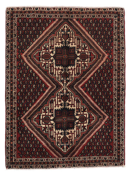 絨毯 ペルシャ アフシャル Shahre Babak 100X135 ブラック/茶色 (ウール, ペルシャ/イラン)
