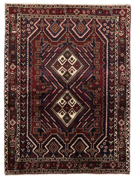 120X165 Χαλι Ανατολής Afshar Shahre Babak Μαύρα/Σκούρο Κόκκινο (Μαλλί, Περσικά/Ιρανικά) Carpetvista