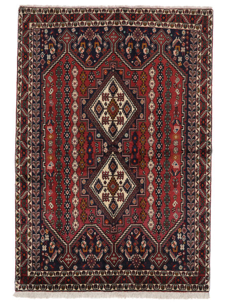 絨毯 オリエンタル アフシャル Shahre Babak 135X197 ブラック/ダークレッド (ウール, ペルシャ/イラン)