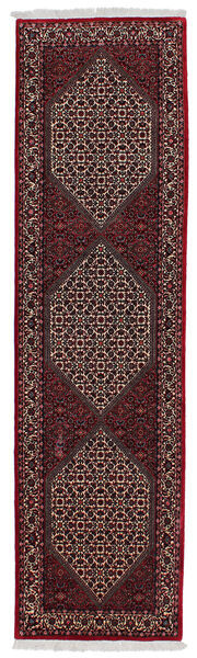 83X311 Alfombra Oriental Bidjar Fine De Pasillo Negro/Rojo Oscuro (Lana, Persia/Irán)