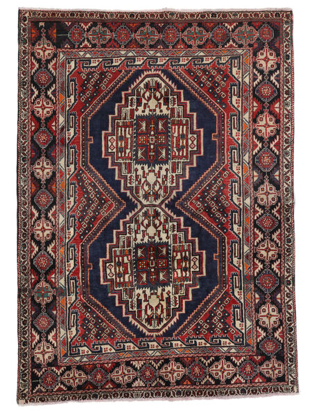  Persischer Afshar Shahre Babak Teppich 162X225 Schwarz/Dunkelrot (Wolle, Persien/Iran)