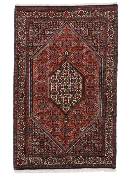 92X146 絨毯 ビジャー オリエンタル ブラック/ダークレッド (ウール, ペルシャ/イラン) Carpetvista