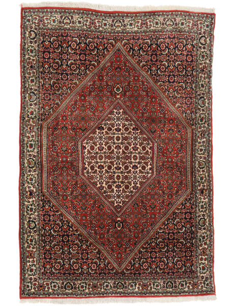 113X170 絨毯 ビジャー オリエンタル ブラック/ダークレッド (ウール, ペルシャ/イラン) Carpetvista