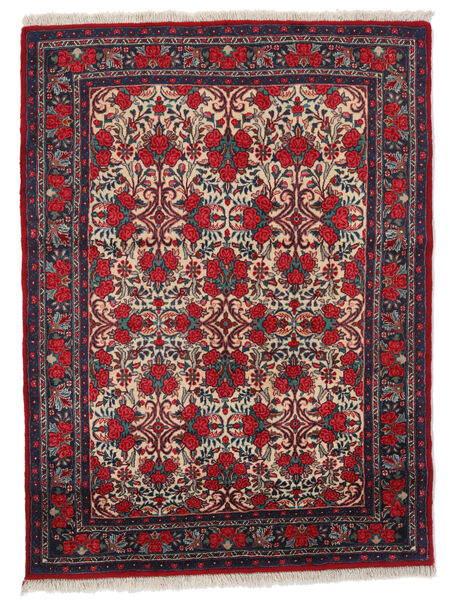 115X155 Χαλι Ανατολής Bidjar Μαύρα/Σκούρο Κόκκινο (Μαλλί, Περσικά/Ιρανικά) Carpetvista