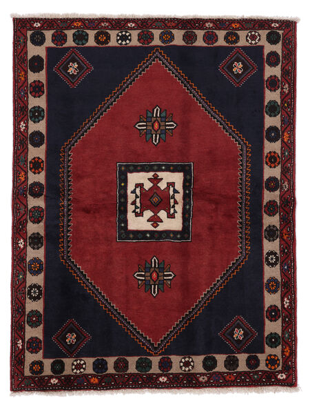Dywan Perski Kelardaszt 150X194 Czarny/Ciemnoczerwony (Wełna, Persja/Iran)