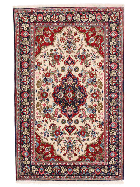 Ghom Kork/Seide Teppich 127X208 Dunkelrot/Braun Wolle, Persien/Iran Carpetvista