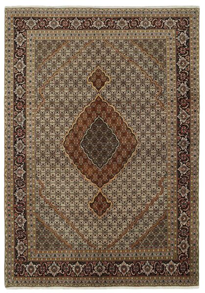 絨毯 タブリーズ 40 Mahi 205X292 茶色/ブラック (ウール, ペルシャ/イラン)