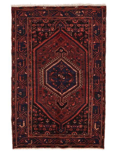  136X215 Zanjan Teppe Svart/Mørk Rød Persia/Iran Carpetvista