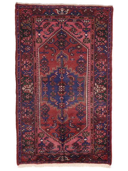  Persian Zanjan Rug 123X207 Black/Dark Red (Wool, Persia/Iran