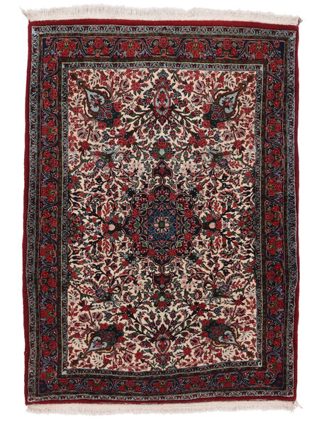 115X160 絨毯 ビジャー オリエンタル ブラック/ダークレッド (ウール, ペルシャ/イラン) Carpetvista