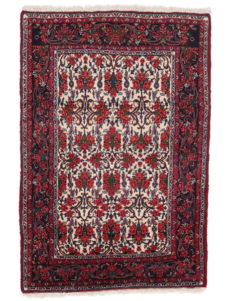Χαλι Bidjar 108X160 Μαύρα/Σκούρο Κόκκινο (Μαλλί, Περσικά/Ιρανικά)