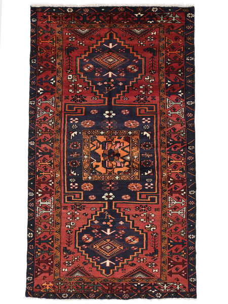 Tapete Persa Zanjan 129X220 Preto/Vermelho Escuro (Lã, Pérsia/Irão)