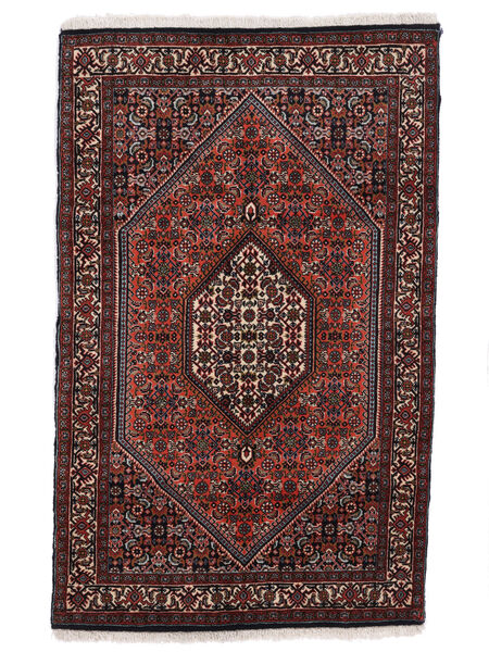  Persischer Bidjar Teppich 92X147 Schwarz/Dunkelrot (Wolle, Persien/Iran)
